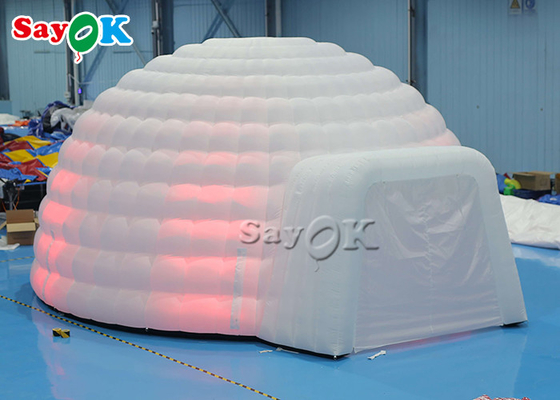 Düğün Etkinlikleri İçin Led Işıklı Beyaz Şişme Iglo Dome Çadır