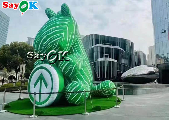 Etkinlik Gösterisi İçin Güzergah Kodu Şişme Yeşil Bouncy Horse Modeli 10m