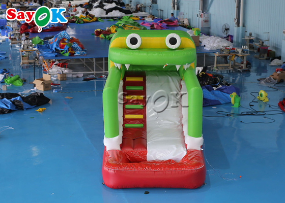 Şişme atlama atlayıcısı şişme kaydırma kiralama bebek PVC şişme kurbağa kuru ıslak kaydırma eğlence parkı için