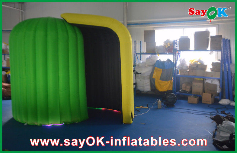 Olay Dekorasyon için Fotoğraf Kabini Süslemeleri Yeşil Sarı Photot Booth Kılıf Inflatbale