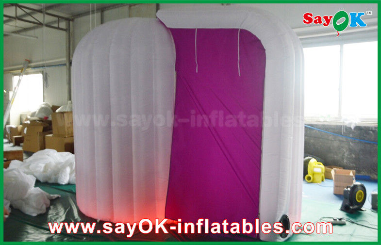 Şişme Fotoğraf Stüdyosu Mor Renkli Kubbe Şişme Igloo Çadırı, Şişme Fotoğraf Kabini 3mLx2mWx2.3mH