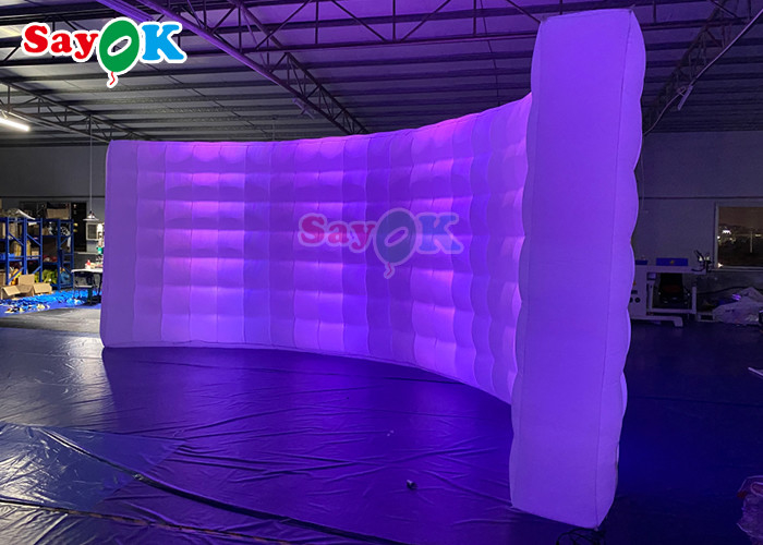 Yumruk Duvar LED Çizgilerle Çok Renkli Şişme Arkaplan Duvar Fotoğraf Çadırı Duvar Satış