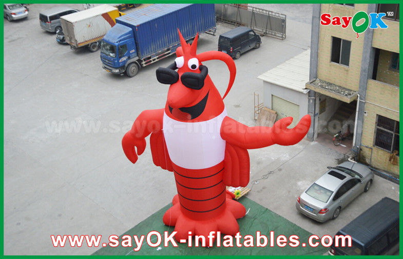 Patlatın Karikatür Karakterleri Reklam Kırmızı Şişme Hayvan Dev ıstakoz Şişme Model 2 Yıllık Garanti