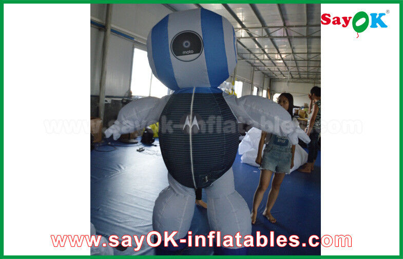 Dev şişme robot özel 2mH Oxford kumaş robot özel şişme ürünler reklam için mavi