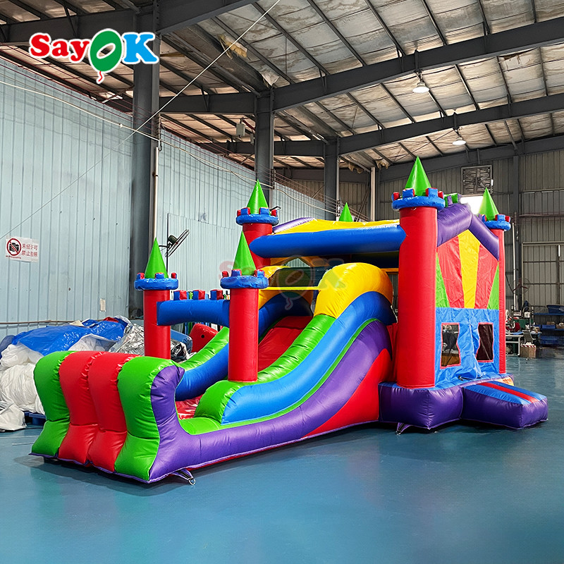 Sayok Şişme Bouncer House Castle PVC Şişme Bounce Slide Ticari Şişme Bounce Combo Slide Event için