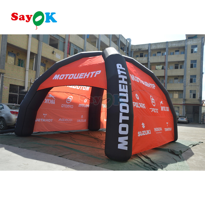 Canvas şişme gazebo çadırı dev PVC örümcek şişme markete ev özelleştirilmiş logo ile örümcek çadırı