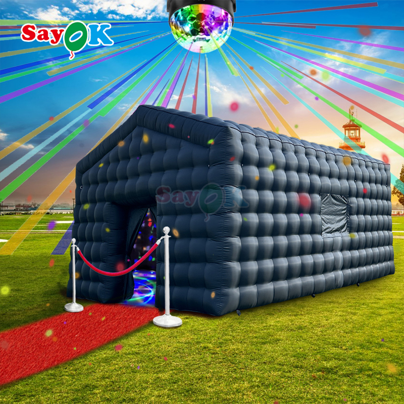 Sayok 26ft Büyük Şişme Gece Kulübü Dışarıdaki Parti Çadırı Şişme Disko Çadırı Işıklı Gece Kulübü