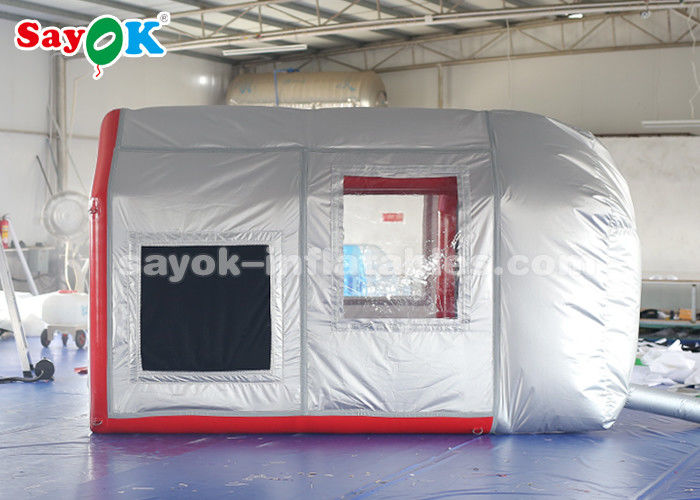 Mobil şişilebilir araba çadırı Mobil şişilebilir hava çadırı Araç parklama iş istasyonu Filtre sistemi ile