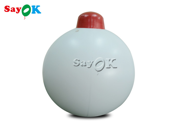 Etkinlik Reklamcılığı için 1.5m 5ft Beyaz Balon Şişme Tatil Süslemeleri