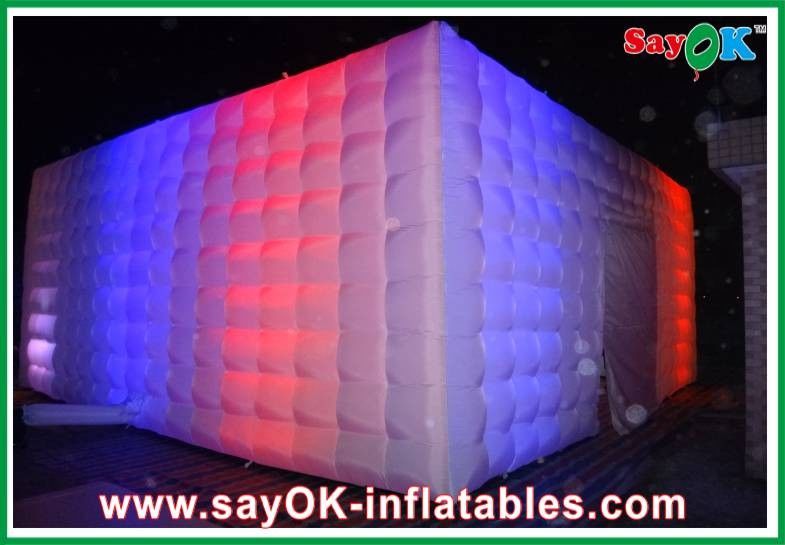 L10 X W10m Led Işıklı Şişme Aile Çadırı Gece Kulübü Reklam Tanıtım Etkinliği