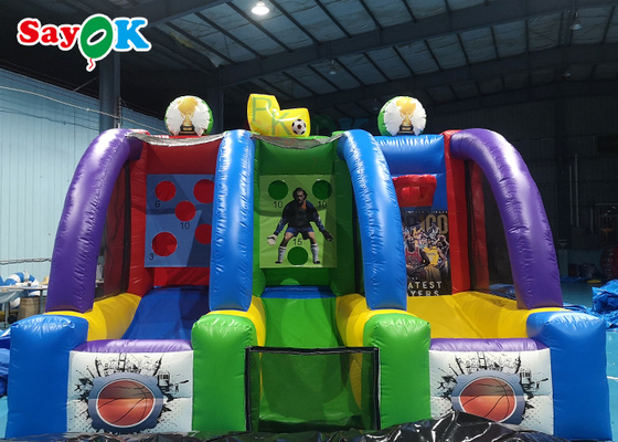 Dev Şişme Basketbol Çemberleri 5x3m Komik Ticari Basketbol Atış Oyunu