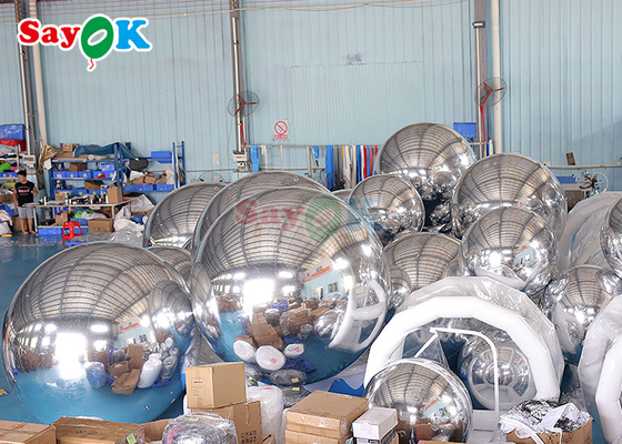 Renkli PVC şişkin yansıtıcı top Noel dekorasyonu şişkin küre ayna şişkin balon reklamı