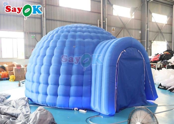 4m Tarpaulin Şişirme Igloo Kubbe Çadırı LED Işık Fırlatıcı Tanıtım Partileri