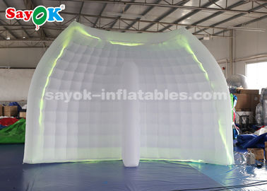 Etkinlikler için Led Işık Şeridi ile Şişme Parti Çadırı Taşınabilir Şişme Photo Booth Arka Plan Duvar