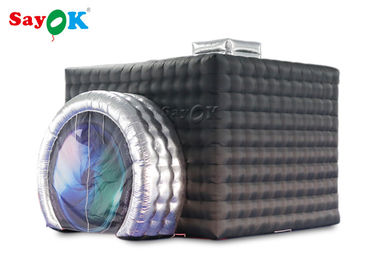 Parti İçin LED ile Siyah + Gümüş Renkli Şişme Photo Booth Çadır