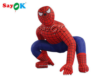 Töreni Dekorasyon için Süper Kahraman 2.5m Kırmızı Şişme Örümcek Adam