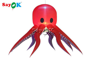 Kırmızı 190T Naylon Ahtapot Tentacles 3m Şişme Aydınlatma Dekorasyonu