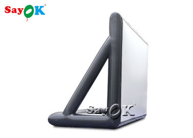 Şişme Arka Bahçe Film Ekranı Halka Açık Mekanlar 9x6mH Pvc Hava Geçirmez Şişme Film Projektör Ekranı