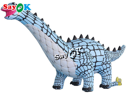 Şişme Reklam Karakterleri 3m 10ft Mavi Şişme Noel Dinozoru Dahili Dış Dekorasyon için