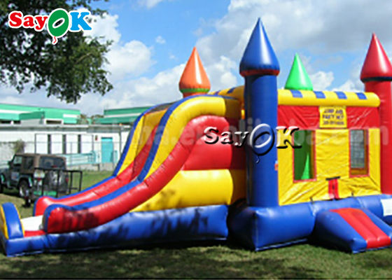6 * 4m Pvc Hava Atlama Zıplayan Kaleler, Çocuk İçin Slayt Ticari Şişme Fedai