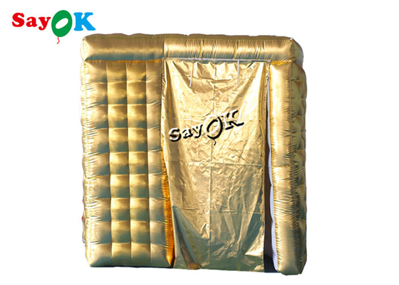 Şişme Parti Süslemeleri 2.4m 8ft Altın Rengi Ark İç Hava Üfleyicili Şişme Photo Booth Backdrop