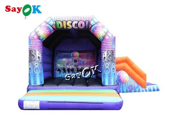 15x18ft Şişme Disko Dome Slayt Dijital Baskılı Sıçrama Evi