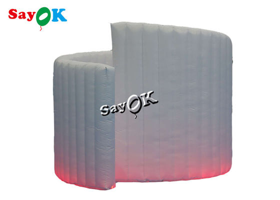 Şişme Parti Süslemeleri 3m 10ft Beyaz Spiral Şekil Şişme Fotoğraf Kabini Duvar Zemin İç Hava Üfleyici