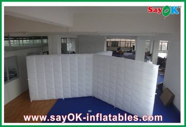Özel şişme çadır aile hava şişme bölme duvarı / düğün için şişme LED ışık ortak duvar