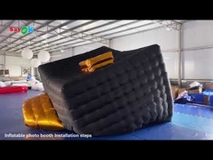 Black Led Inflatable Camera Photo Booth For Commercial Exhibition