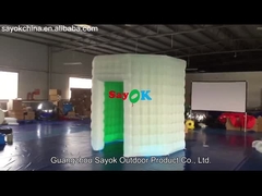 Hava Üfleyici Çekici ile Depo Siyah Şişme Oval Fotoğraf Kabini Şişme Led Çadır