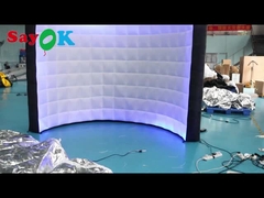 Sıcak Satış Taşınabilir Eğilmiş Şişme Fotoğraf Kulübesinin Arkaplan Duvarı Sergi İçin