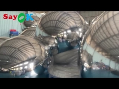 Renkli PVC şişirme yansıtıcı top Noel dekorasyonu şişirme küre ayna balon