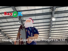 Hawai Noel Dekorasyonu Modeli Noel Şişme Noel Baba Sahilde