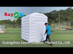 Ev İçin Beyaz Şişme Sıcak Yoga Kubbe Çadırı Dışarıda Yoga Çadırı Taşınabilir Kişisel Yoga Odası