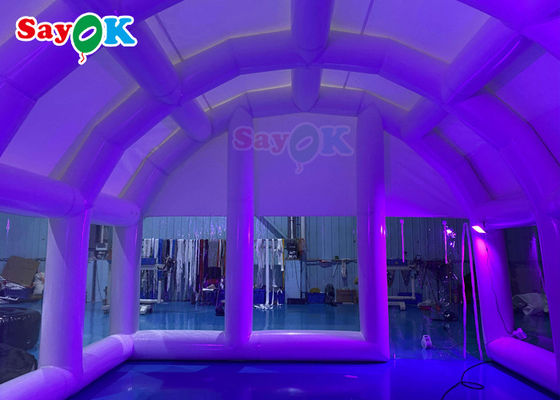 Şişme ev çadırı 0.55 mm Pvc şişme hava çadırı açık hava geçirmez kubbesi Yüzme havuzu kapağı için