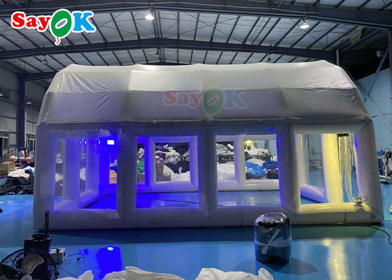 Şişme ev çadırı 0.55 mm Pvc şişme hava çadırı açık hava geçirmez kubbesi Yüzme havuzu kapağı için