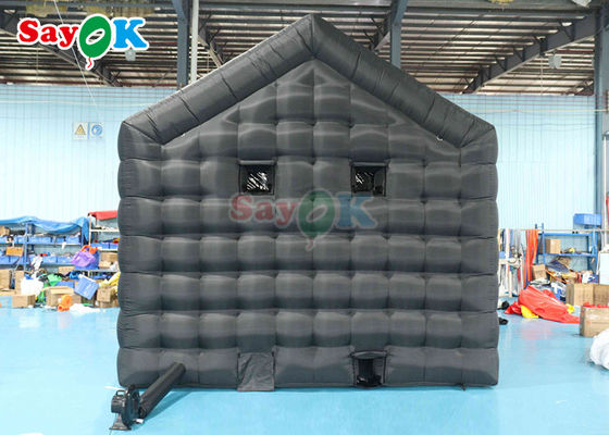 Kara parti şişme küp çadırı şişme gece kulübü disko ve lazer ışığı ile şişme gece kulübü kiralama