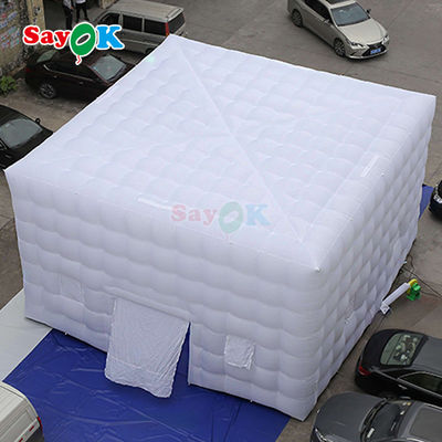 8m büyük küp hava çadırları LED 80 kişilik parti etkinliği hava üfleyici ile şişme çadır