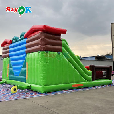 İç ve dış mekanlar için renkli şişme engeller kursu şişme spor oyunu kaydırmalı kale