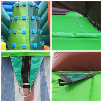 İç ve dış mekanlar için renkli şişme engeller kursu şişme spor oyunu kaydırmalı kale