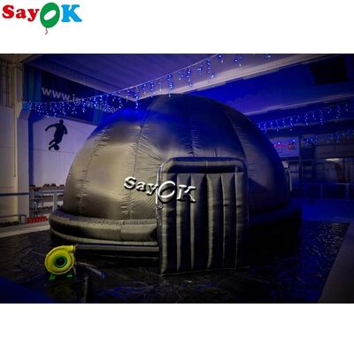 Okul için Siyah Projeksiyon Kubbe Çadırı Şişme Sinema Çadırı Mobil Planetaryum