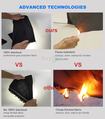 Siyah Renkli Okul Eğitim Planetarium Kubbe Çadır Mobil Sinema Projeksiyon Şişirme Planetarium Kubbe 4m-10m Boyutundan