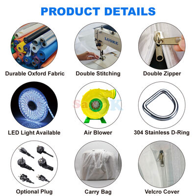 Sayok OEM ODM Daha kalın Oxford Kumaş Dev 10 x 10m Hava Çadırı Reklam Partisi için şişme çadır etkinlik kiralama