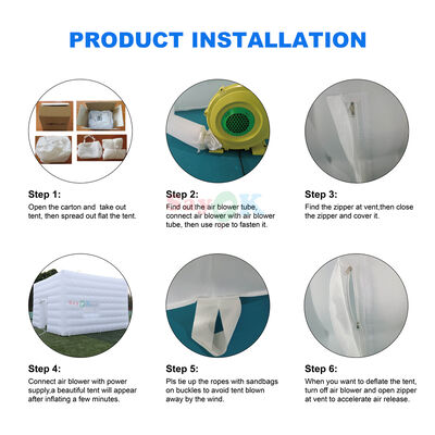 Sayok Özel Modern Büyük Açık Hava Etkinlikleri Düğün Partisi Çadırları 100 kişilik Büyük Şişme LED Çadır