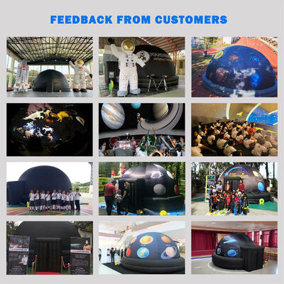 Portable Inflatable Planetarium Dome 5m Diameter School Education için % 100 Karartma ve Alev Geri Dayanıklı Kumaş