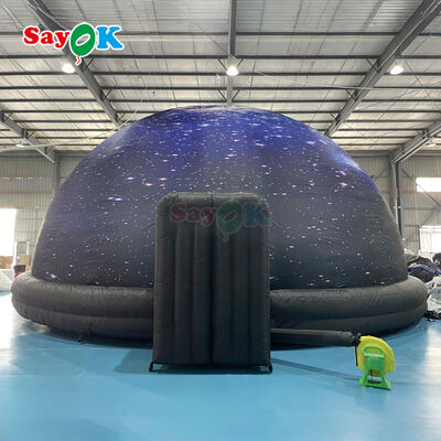 SAYOK 10m çaplı şişme planetarium kubbe, okullar için % 100 yanma ve yangın geçirmez özellikleri