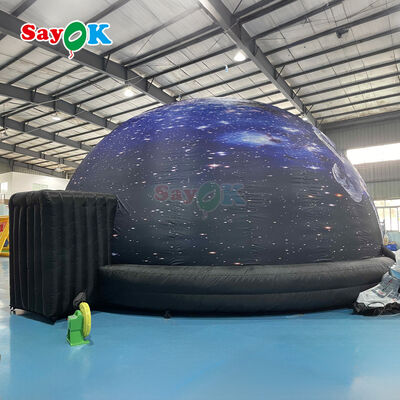 SAYOK 10m çaplı şişme planetarium kubbe, okullar için % 100 yanma ve yangın geçirmez özellikleri