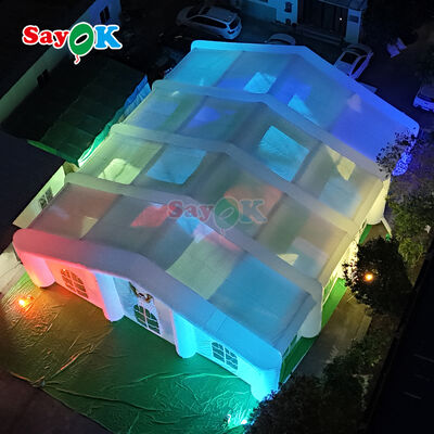 300 kişilik LED aydınlatma ile hava durumuna dayanıklı dev dış hava şişirme çadırı