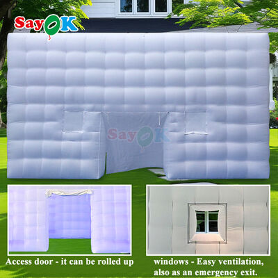 8m x 8m Cube Inflatable Air Tent with LED Lighting and Durable Oxford Cloth for Outdoor Events