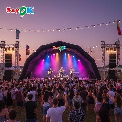 Açık Hava Performans Etkinlikleri Konserleri İçin Özel PVC Şişme Sahne Barınak Çadırı